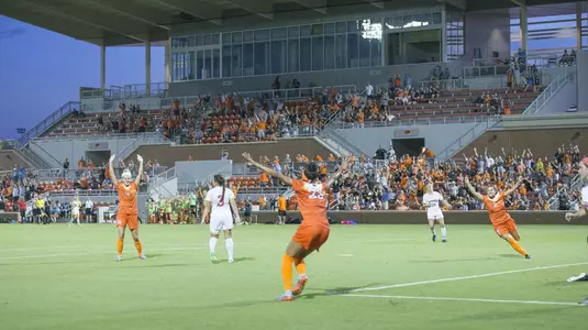 Image Taken at the Oklahoma State Cowgirls vs Lamar Cardinals Soccer Match, Friday, August 24, 2018, Neal Patterson Stadium, Stillwater, OK. Bruce Waterfield/OSU Athletics