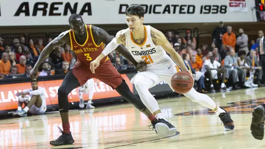 Image Taken at the Oklahoma State Cowboys vs Iowa State Cyclones Basketball Game, Wednesday, January 2, 2019, Gallagher-Iba Arena, Stillwater, OK. Bruce Waterfield/OSU Athletics