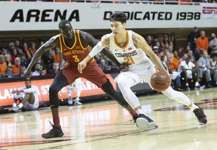 Image Taken at the Oklahoma State Cowboys vs Iowa State Cyclones Basketball Game, Wednesday, January 2, 2019, Gallagher-Iba Arena, Stillwater, OK. Bruce Waterfield/OSU Athletics