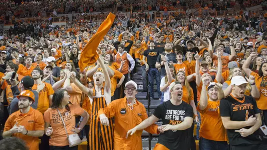 Image Taken at Oklahoma State Cowboys vs Oklahoma Sooners Basketball Game, Saturday, January 18, 2018, Gallagher-Iba Arena, Stillwater, OK. Bruce Waterfield/OSU Athletics