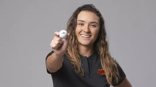 Image Taken at the OSU Women's Golf Social Media Photo Shoot, Friday, January 18, 2019, Orange Power Studios, Stillwater, OK. Bruce Waterfield/OSU Athletics