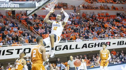 Image Taken at the Oklahoma State Cowboys vs Texas Longhorns Basketball Game, Tuesday, January 8, 2019, Gallagher-Iba Arena, Stillwater, OK. Bruce Waterfield/OSU Athletics