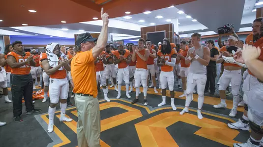Image Taken at the Oklahoma State Cowboys vs Boise State Broncos Football Game, Saturday, September 15, 2018, Boone Pickens Stadium, Stillwater, OK. Bruce Waterfield/OSU Athletics