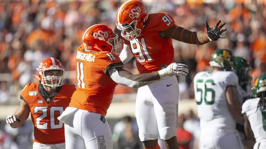 Oklahoma State Cowboys vs Baylor Bears Football Game, Saturday, October 19, 2019, Boone Pickens Stadium, Stillwater, OK. Bruce Waterfield/OSU Athletics