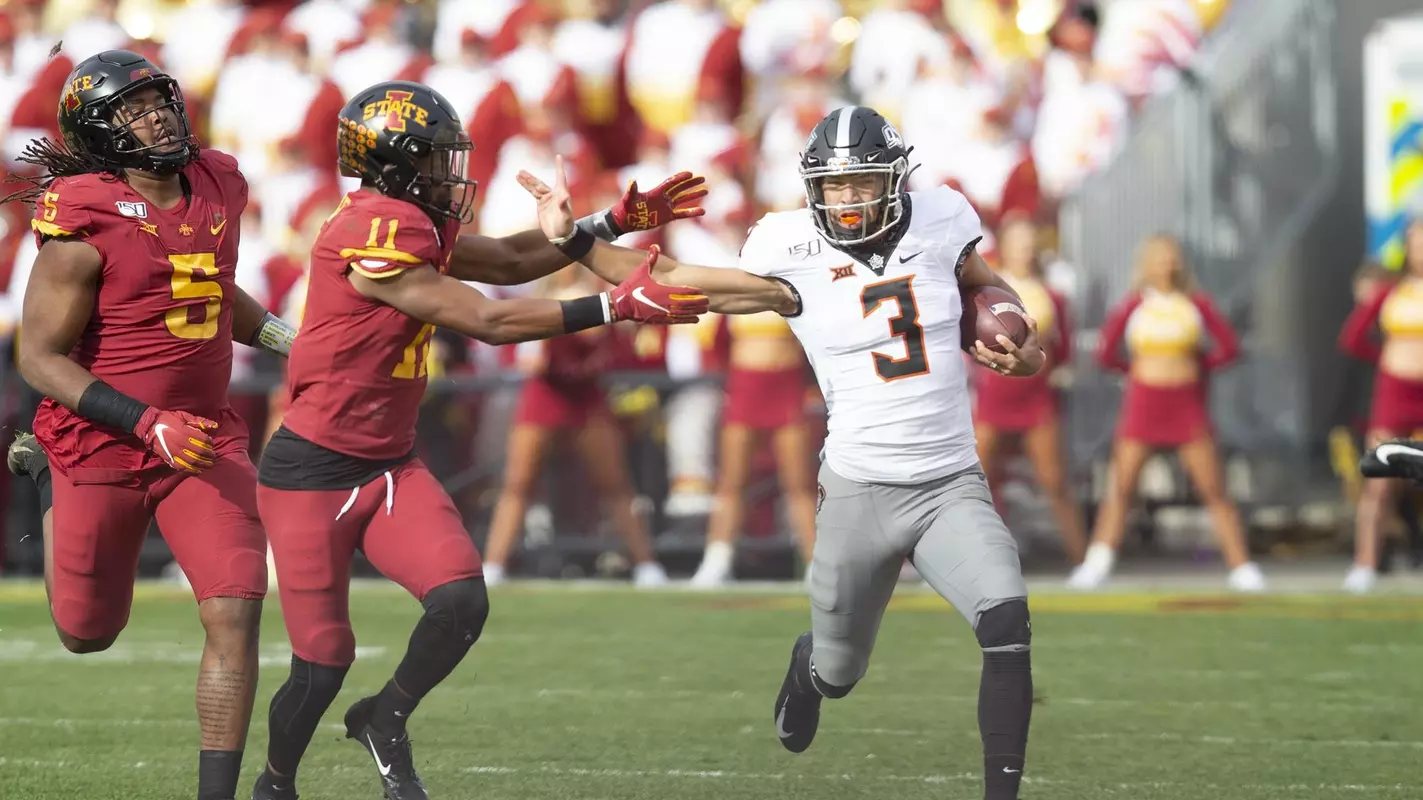 Iowa State Cyclones vs Oklahoma State Cowboys Football Game, Saturday, October 26, 2019, Jack Trice Stadium, Ames, IA. Bruce Waterfield/OSU Athletics