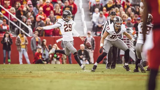 Image Taken at the Iowa State Cyclones vs Oklahoma State Cowboys Football Game, Saturday, October 26, 2019, Jack Trice Stadium, Ames, IA. Bruce Waterfield/OSU Athletics