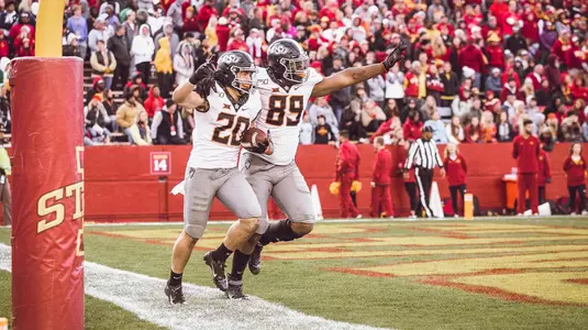 Image Taken at the Iowa State Cyclones vs Oklahoma State Cowboys Football Game, Saturday, October 26, 2019, Jack Trice Stadium, Ames, IA. Bruce Waterfield/OSU Athletics