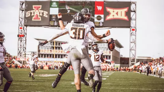 Image Taken at the Iowa State Cyclones vs Oklahoma State Cowboys Football Game, Saturday, October 26, 2019, Jack Trice Stadium, Ames, IA. Bruce Waterfield/OSU Athletics