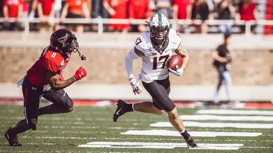 Image Taken at the Texas Tech Red Raiders vs Oklahoma State Cowboys Football Game, Saturday, October 5, 2019, Jones AT&T Stadium, Lubbock, TX. Bruce Waterfield/OSU Athletics