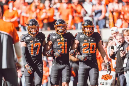 Image Taken At Oklahoma State Cowboy Football vs. TCU, Saturday, November 2, 2019, Boone Pickens Stadium, Stillwater, OK. Bruce Waterfield/OSU Athletics