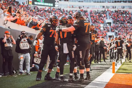 Image Taken At Oklahoma State Cowboy Football vs. TCU, Saturday, November 2, 2019, Boone Pickens Stadium, Stillwater, OK. Bruce Waterfield/OSU Athletics