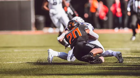 Image Taken At Oklahoma State Cowboy Football vs. TCU, Saturday, November 2, 2019, Boone Pickens Stadium, Stillwater, OK. Bruce Waterfield/OSU Athletics