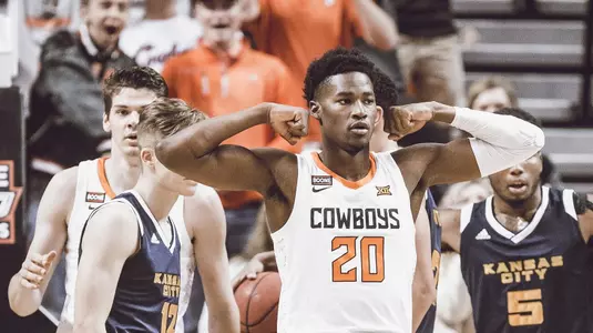 Oklahoma State Cowboys vs Kansas City Roos Basketball Game, Saturday, November 9, 2019, Gallagher-Iba Arena, Stillwater, OK. Bruce Waterfield/OSU Athletics