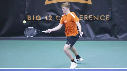 Image Taken at the Oklahoma State Cowboys vs Ole Miss Rebels Tennis Match, Friday, February 1, 2019, Greenwood Tennis Center, Stillwater, OK. Bruce Waterfield/OSU Athletics