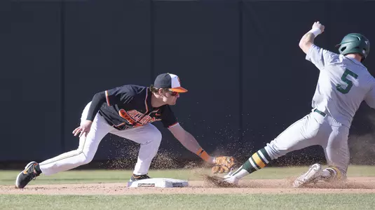 Image Taken at the Oklahoma State Cowboys vs Wright State University Raiders Baseball Game, Saturday, February 23, 2019, Allie P. Reynolds Stadium, Stillwater, OK. Bruce Waterfield/OSU Athletics