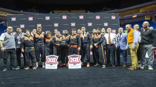 Image Taken at the Big 12 Wrestling Championship, Day 2 Session 2 Finals, Sunday, March 10, 2019, BOK Center, Tulsa, OK. Bruce Waterfield/OSU Athletics
