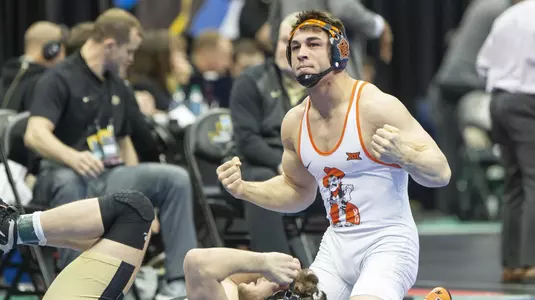 Image Taken at the 2019 NCAA Wrestling Championships Day 2 Session 1, Friday, March 22, 2019, PPG Paints Arena, Pittsburgh, PA. Bruce Waterfield/OSU Athletics
