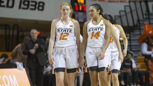 Image Taken at the Oklahoma State Cowgirls vs Northeastern State Riverhawks Women's Basketball Game, Sunday, October 28, 2018, Gallagher-Iba Arena, Stillwater, OK. Bruce Waterfield/OSU Athletics