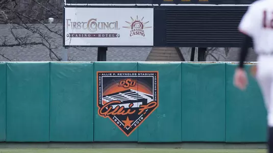 Image Taken at the Oklahoma State Cowboys vs Wright State University Raiders Baseball Game, Friday, February 22, 2019, Allie P. Reynolds Stadium, Stillwater, OK. Bruce Waterfield/OSU Athletics