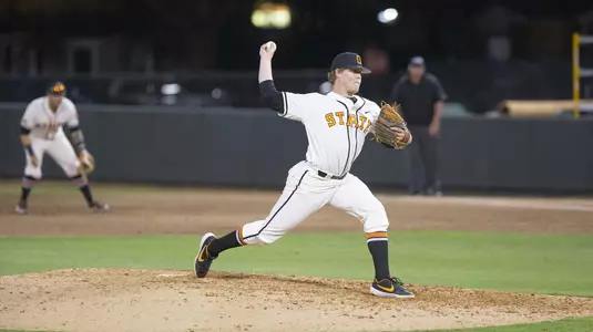 Image Taken at the Oklahoma State Cowboys vs University of Central Arkansas Bears Baseball Game, Tuesday, April 2, 2019, Allie P. Reynolds Stadium, Stillwater, OK. Bruce Waterfield/OSU Athletics