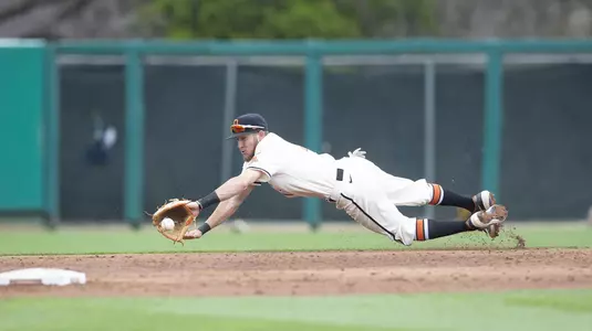 Image Taken at the Oklahoma State Cowboys vs West Virginia Mountaineers Baseball Game, Saturday, April 6, 2019, Allie P. Reynolds Stadium, Stillwater, OK. Bruce Waterfield/OSU Athletics
