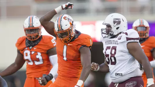 Image Taken at the Oklahoma State Cowboys vs Missouri State Bears Football Game, Thursday, August 30, 2018, Boone Pickens Stadium, Stillwater, OK. Bruce Waterfield/OSU Athletics