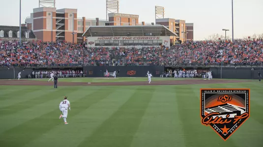 Image Taken at the Oklahoma State Cowboys vs Oklahoma Sooners Baseball Game, Friday, April 27, 2018, Allie P. Reynolds Stadium Stadium, Stillwater, OK. Bruce Waterfield/OSU Athletics
