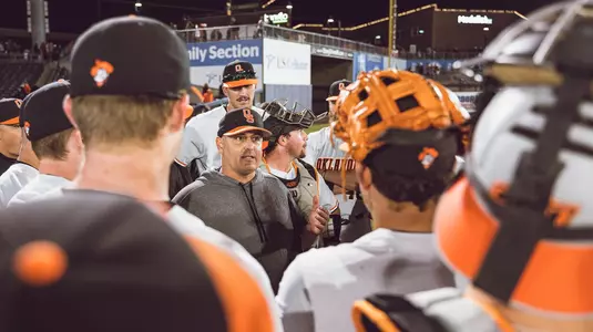 Oklahoma State Cowboys vs Oklahoma Sooners Baseball Game, Friday, May 10, 2019, OneOK Field, Tulsa, OK. Courtney Bay/OSU Athletics
