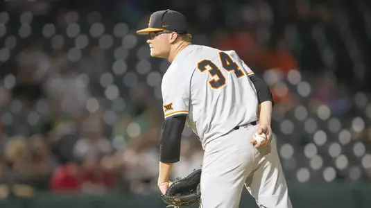 Image Taken at the 2019 Phillips 66 Big 12 Baseball Tournament, Oklahoma State Cowboys vs Baylor Bears, Thursday, May 23, 2019, Chickasaw Bricktown Ballpark, Oklahoma City, OK. Bruce Waterfield/OSU Athletics