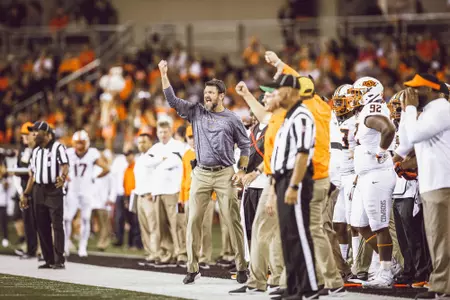 Oregon State Beavers vs Oklahoma State Cowboys Football Game, Friday, August 30, 2019, Reser Stadium, Corvallis, OR. Bruce Waterfield/OSU Athletics