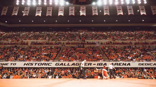 Oklahoma State Cowboys vs Iowa Hawkeyes Wrestling Dual, Sunday, February 24, 2019, Gallagher-Iba Arena, Stillwater, OK. Courtney Bay/OSU Athletics