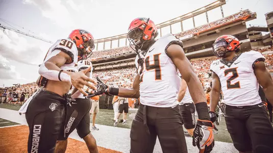 Texas Longhorns vs Oklahoma State Cowboys Football Game, Saturday, September 21, 2019, Darrell K. Royal Memorial Stadium, Austin, TX. Bruce Waterfield/OSU Athletics