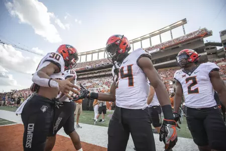 Texas Longhorns vs OklahomaTexas Longhorns vs Oklahoma State Cowboys Football Game, Saturday, September 21, 2019, Darrell K. Royal Memorial Stadium, Austin, TX. Bruce Waterfield/OSU Athletics State Cowboys Football Game, Saturday, September 21, 2019, Darrell K. Royal Memorial Stadium, Austin, TX. Bruce Waterfield/OSU Athletics