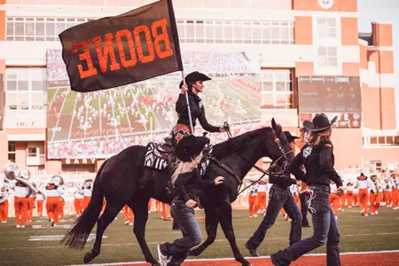 Image Taken At Oklahoma State Cowboys vs. Kansas State Wildcats Football Game, Saturday, September 28, 2019, Boone Pickens Stadium, Stillwater, Oklahoma. Mitch McKie/OSU Athletics