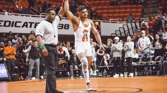 Oklahoma State Cowboys vs South Dakota State Jackrabbits Wrestling Dual, Friday, January 31, 2020, Gallagher-Iba Arena, Stillwater, OK. Bruce Waterfield/OSU Athletics