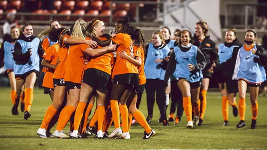 Celebration - Dowell golden goal vs. TTU