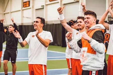 Oklahoma State Cowboys vs Michigan Wolverines Tennis Match, Friday, February 21, 2020, Greenwood Tennis Center, Stillwater, OK.