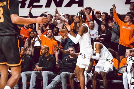 Keylan Boone Celebrates On Bench