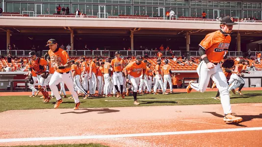 Team taking field