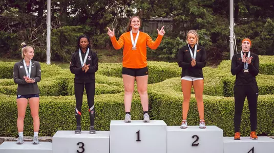 Kehl at Big 12 Outdoor Podium