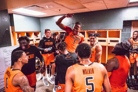 Bryce Thompson Celebrates After Baylor Win