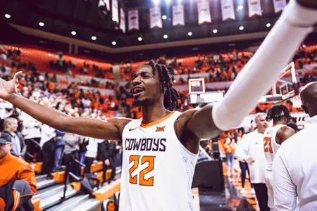 Kalib Boone celebrates TCU Win