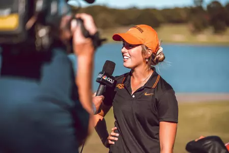 Maddison Hinson-Tolchard Is Interviewed Following Round