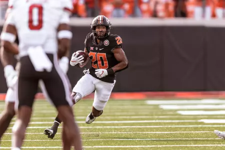 Image Taken at the Oklahoma State Cowboys vs Texas Tech Red Raiders Football Game, Saturday, October 8, 2022, Boone Pickens Stadium, Stillwater, OK. Bruce Waterfield/OSU Athletics