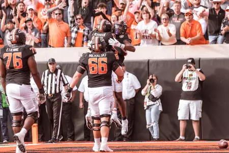 Image Taken at the Oklahoma State Cowboys vs Texas Tech Red Raiders Football Game, Saturday, October 8, 2022, Boone Pickens Stadium, Stillwater, OK. Bruce Waterfield/OSU Athletics