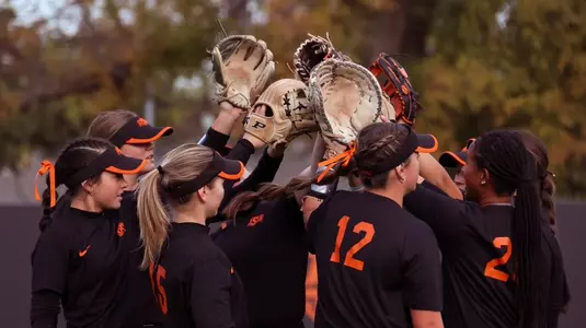 Cowgirl Softball Team Huddle