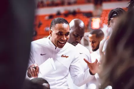 Larry Blunt Coaches During Game