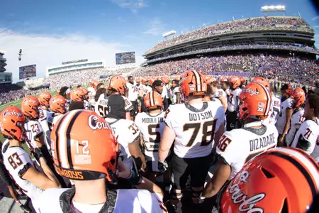 Image Taken at the Kansas State Wildcats vs Oklahoma State Cowboys Football Game, Saturday, October 29, 2022, Snyder Family Memorial Stadium, Manhattan, KS. Bruce Waterfield/OSU Athletics