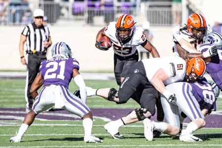 Image of Oklahoma State Cowboy Football vs Kansas State Taken Saturday, October 29, 2022, Bill Snyder Family Stadium, Manhattan, KS. Jerod Hill/OSU Athletics