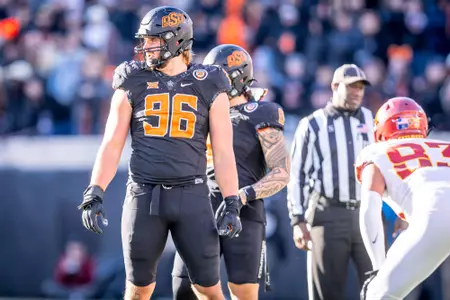 Image Taken at the Oklahoma State Cowboys vs Iowa State Cyclones Football Game, Saturday, November 12, 2022, Boone Pickens Stadium, Stillwater, OK. Bruce Waterfield/OSU Athletics